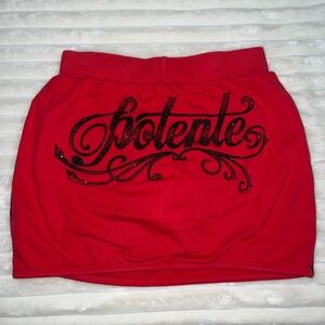 Vintage Y2K Bedazzled Butt Red Skort